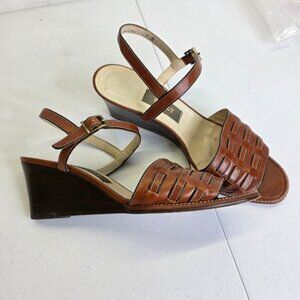 Bally Flame Leather Wedge sandals